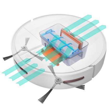 Niceboy ION Charles i4 - Aspirateur robot intelligent 2 en 1 4400 mAh Wi-Fi blanc + télécommande