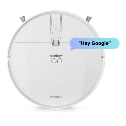 Niceboy ION Charles i4 - Slimme 2-in-1 robotstofzuiger 4400 mAh Wi-Fi wit + afstandsbediening