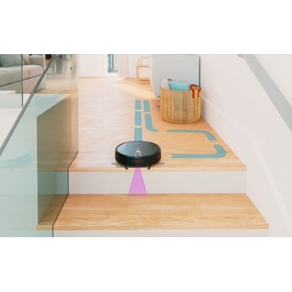 Niceboy ION Charles i4 - Slimme 2-in-1 robotstofzuiger 4400 mAh Wi-Fi zwart + afstandsbediening