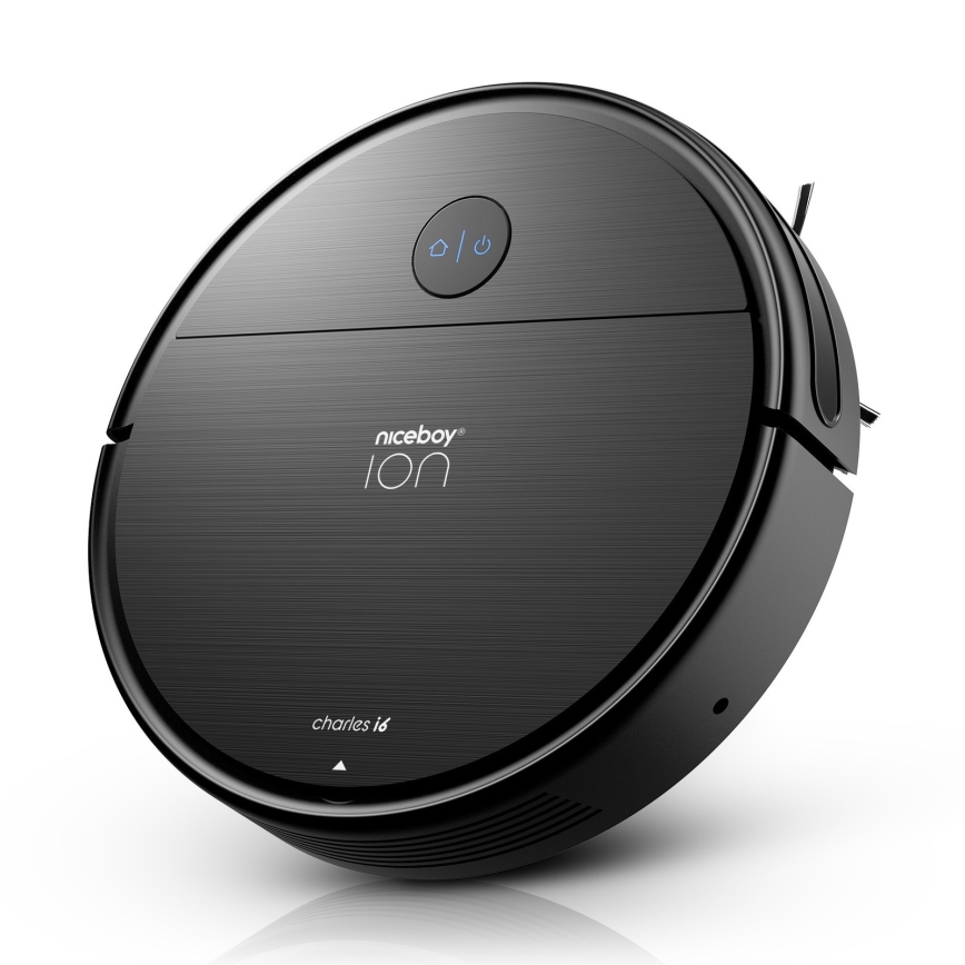 Niceboy ION Charles i6 - Aspirateur robot connecté 2en1 2600 mAh Wi-Fi noir
