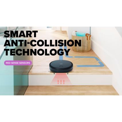 Niceboy ION Charles i6 - Aspirateur robot connecté 2en1 2600 mAh Wi-Fi noir