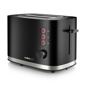 Niceboy ION Cruncher C3 - Grille-pain à deux compartiments et gril 870W/230V noir