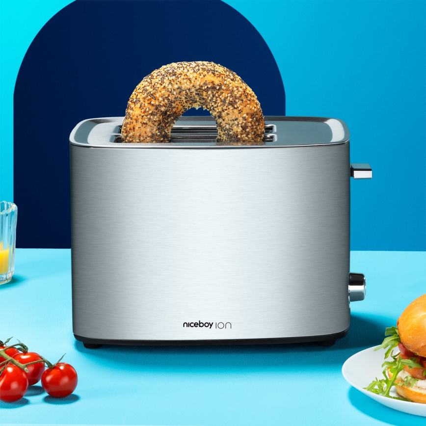 Niceboy ION Cruncher C4 - Grille-pain à deux compartiments et gril 850W/230V acier inoxydable