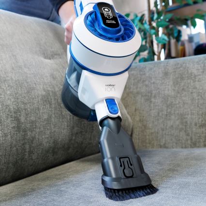 Niceboy ION Hurricane H5 - Draadloze steelstofzuiger 2-in-1 150W/2200 mAh wit/blauw