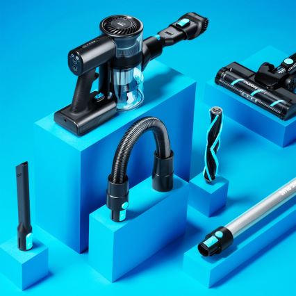 Niceboy ION Hurricane H5 Plus - Aspirateur balai sans fil 2 en 1 140W/2200 mAh noir