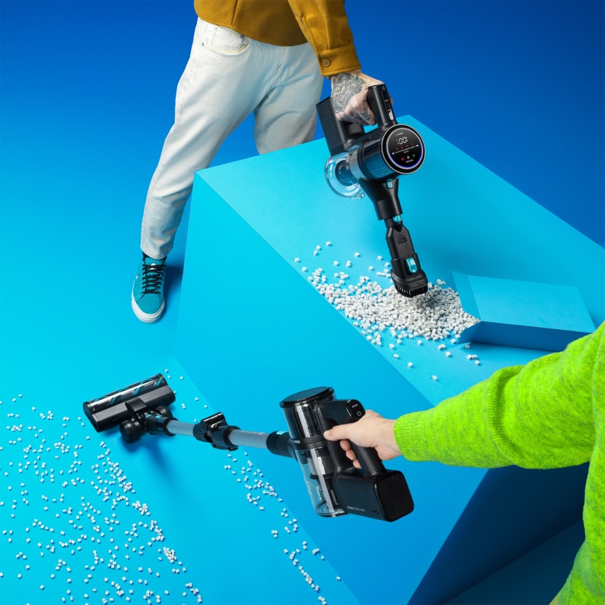 Niceboy ION Hurricane H9 - Aspirateur-balai flexible sans fil 2en1 400W/2200 mAh noir