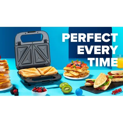 Niceboy ION Snacker S3 - Appareil à croque-monsieur 3en1 750W/230V acier inoxydable/noir