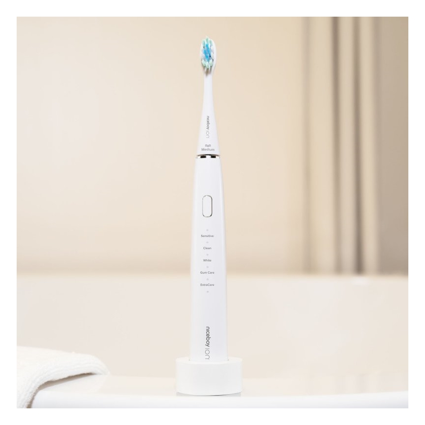Niceboy ION Sonic - Brosse à dents sonique IPX7 blanc