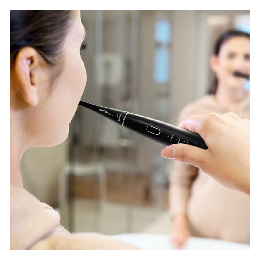 Niceboy ION Sonic - Brosse à dents sonique IPX7 noir