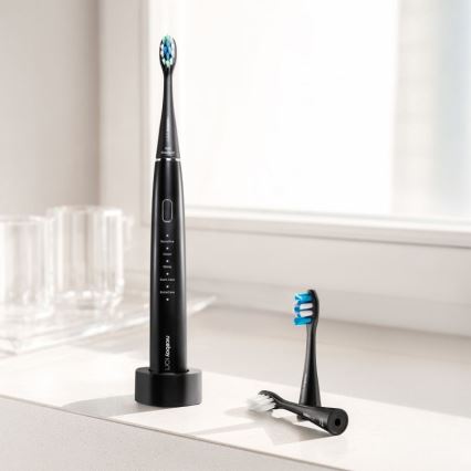 Niceboy ION Sonic Duo Pack - LOT 2x Brosse à dents sonique IPX7 noir + blanc