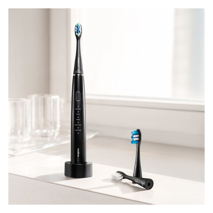 Niceboy ION Sonic Duo Pack - LOT 2x Brosse à dents sonique IPX7 noir + blanc