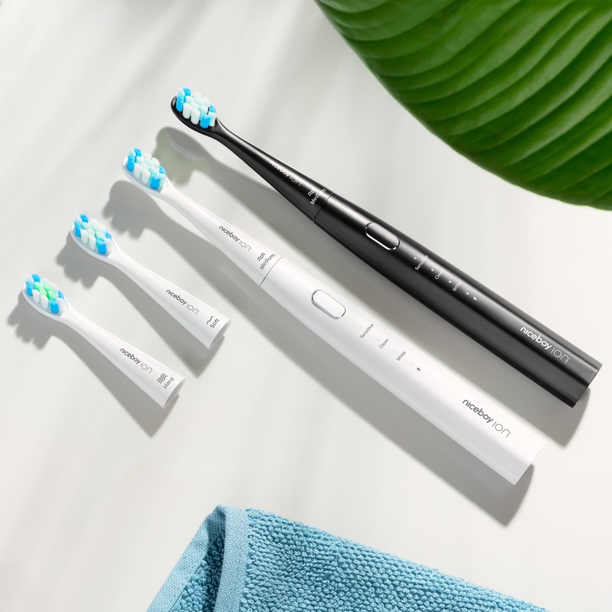 Niceboy ION Sonic Lite - Brosse à dents sonique IPX7 noir