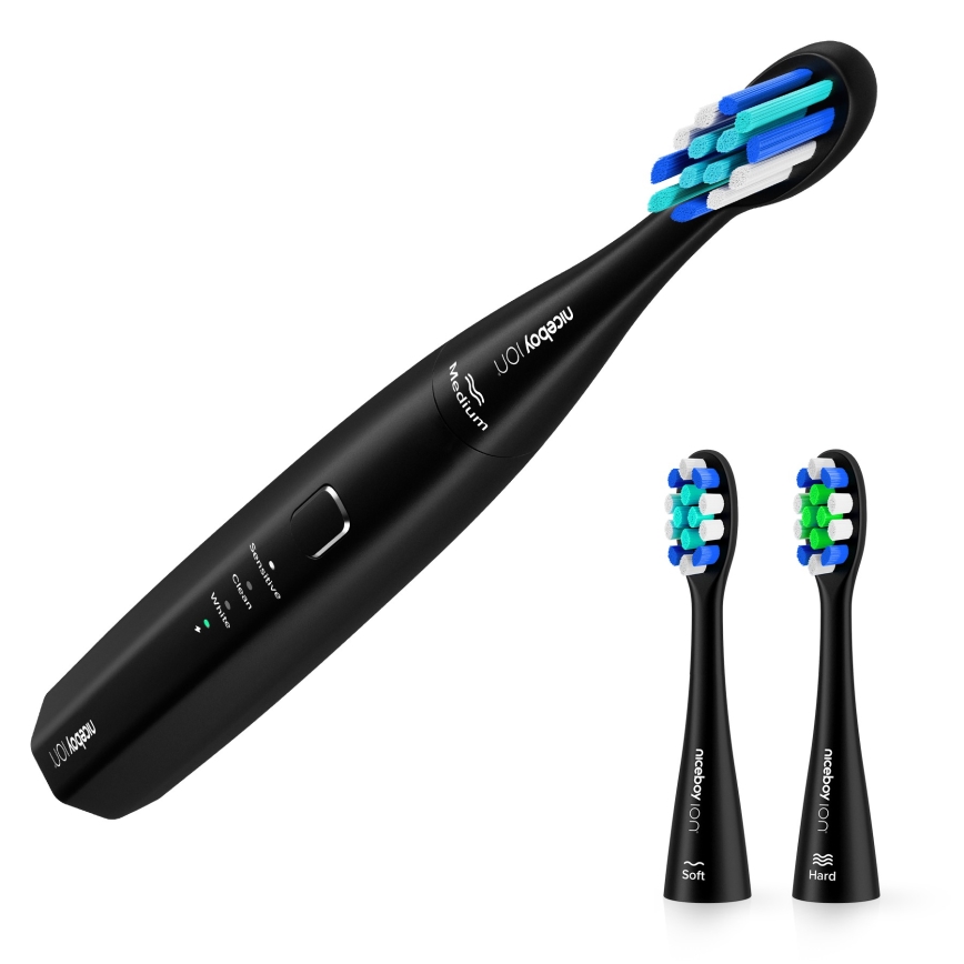 Niceboy ION Sonic Lite - Brosse à dents sonique IPX7 noir