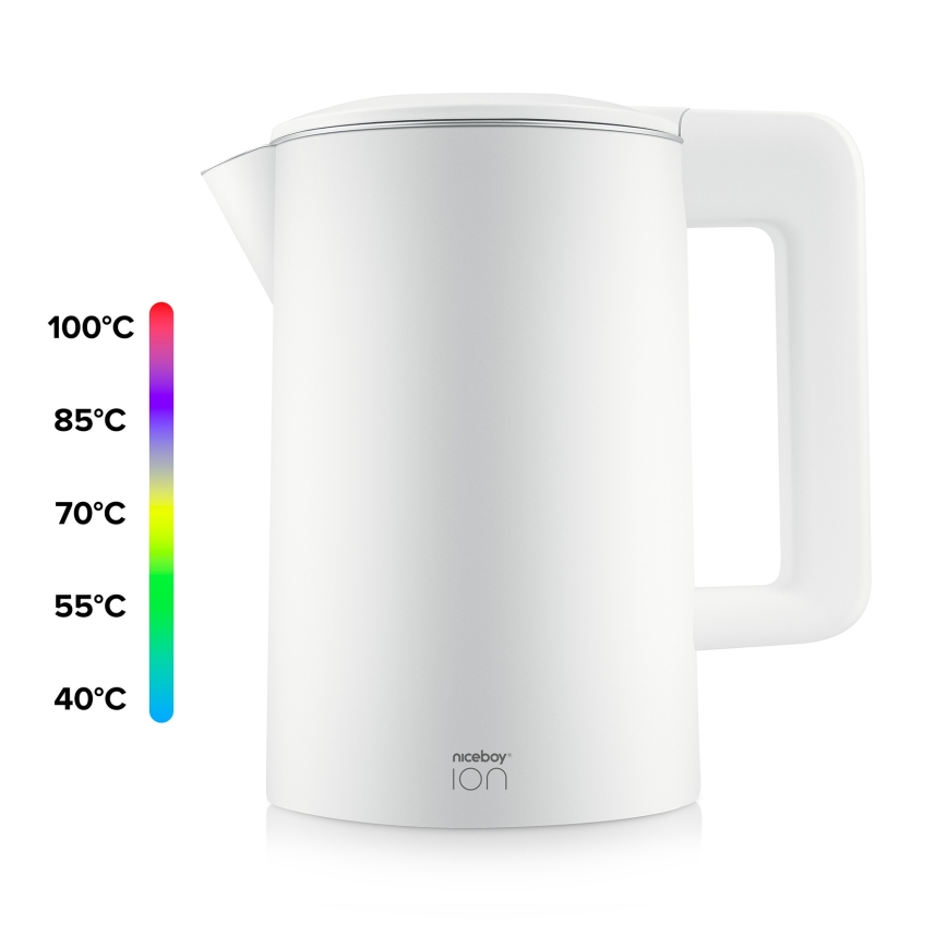 Niceboy ION ThermoKettle TK5 - Bouilloire avec thermorégulation 1,7 l 2200W/230V blanc