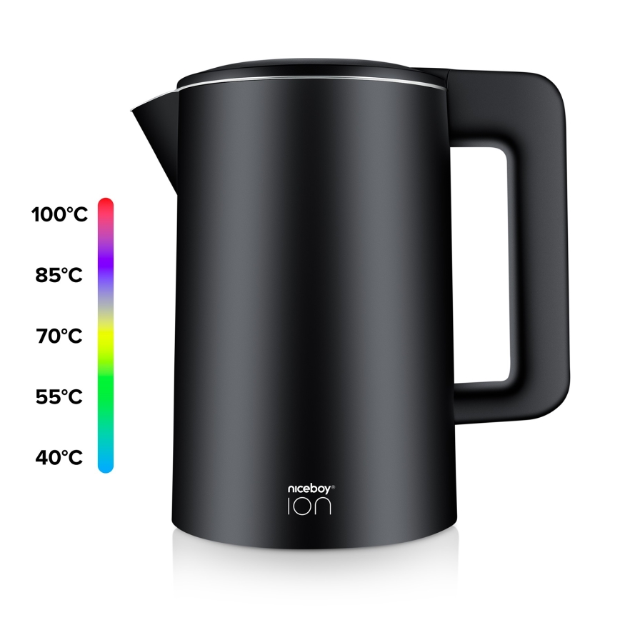 Niceboy ION ThermoKettle TK5 - Bouilloire avec thermorégulation 1,7 l 2200W/230V noir