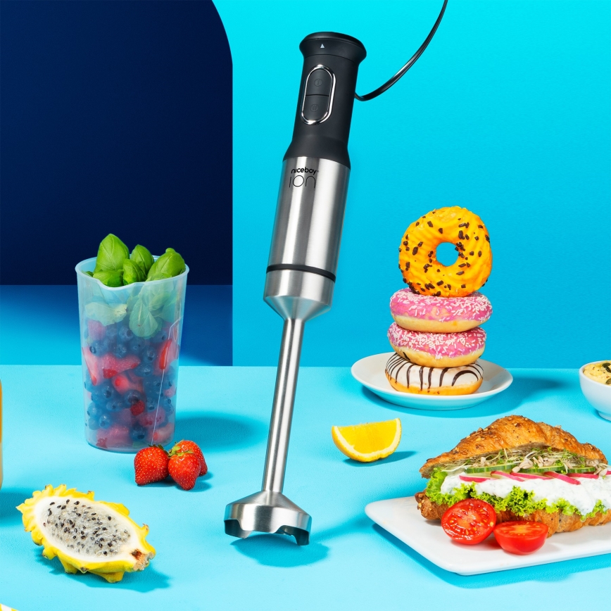 Niceboy ION Twister T2 - Staafmixer 1200W/230V roestvrij/zwart