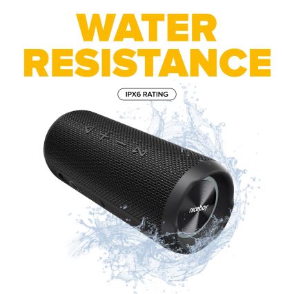Niceboy Nexus - Enceinte sans fil LED avec un micro 26W/4000 mAh IPX6 noir