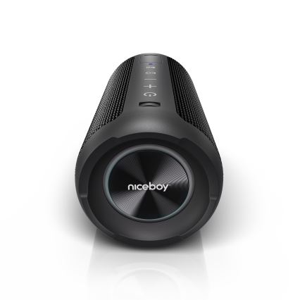 Niceboy Orion - Enceinte sans fil LED avec un micro 24W/2200 mAh IPX7 noir