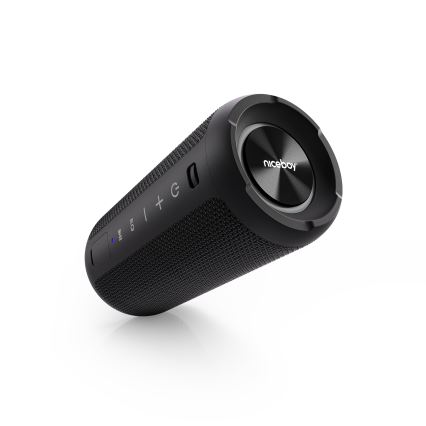 Niceboy Orion - LED Draadloze luidspreker met een microfoon 24W/2200 mAh IPX7 zwart