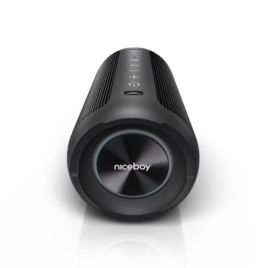 Niceboy Orion - LED Draadloze luidspreker met een microfoon 24W/2200 mAh IPX7 zwart
