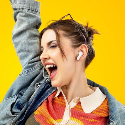 Niceboy Pins 4 - Draadloos earphones met ANC 400 mAh + 2x 50 mAh IPX4 wit