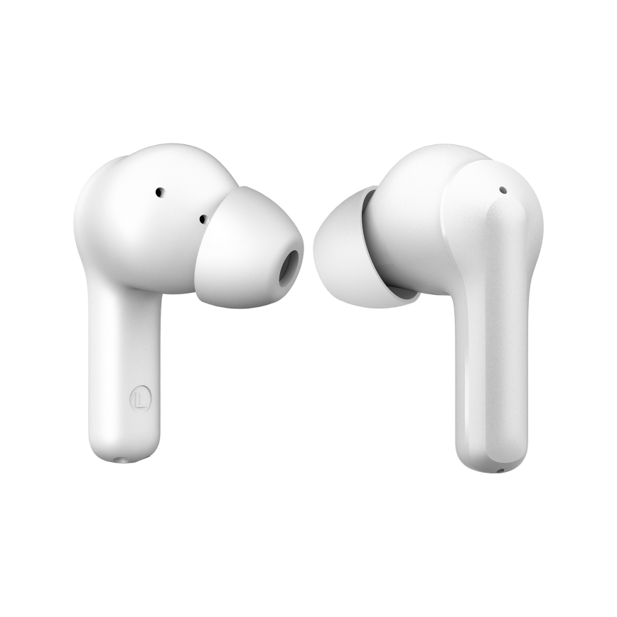 Niceboy Pins 4 - Écouteurs sans fil avec ANC 400 mAh + 2x 50 mAh IPX4 blanc