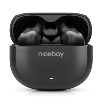Niceboy Pins 4 - Ecouteurs sans fil avec ANC 400 mAh + 2x 50 mAh IPX4 noir