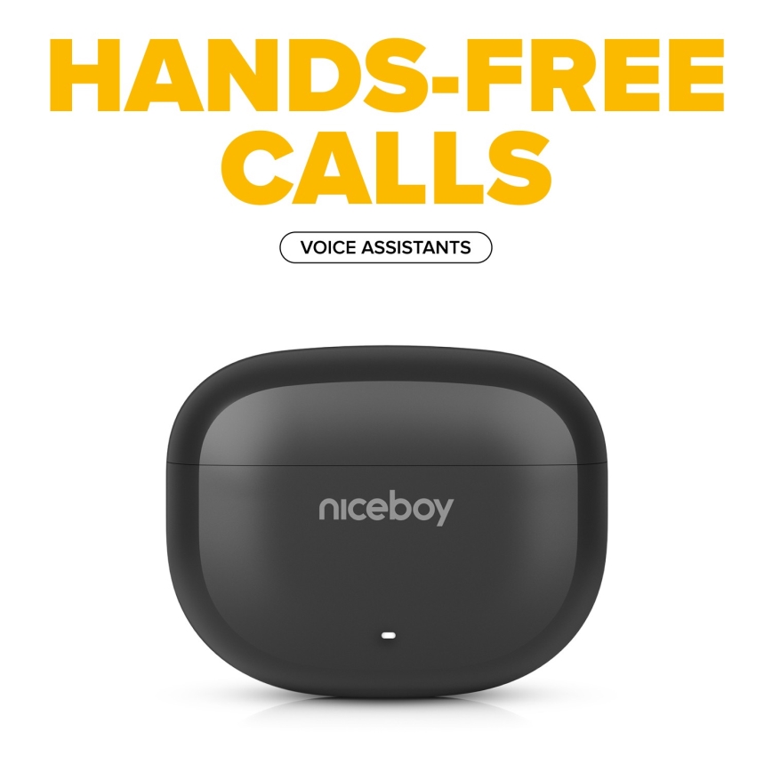 Niceboy Pins 4 - Ecouteurs sans fil avec ANC 400 mAh + 2x 50 mAh IPX4 noir