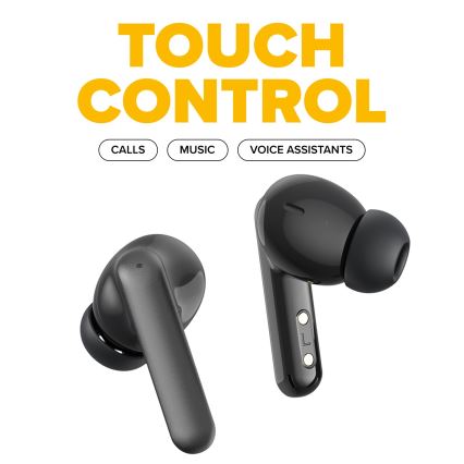 Niceboy Pins 4 PRO - Draadloos earphones met ANC 380 mAh + 2x 35 mAh IP54 zwart