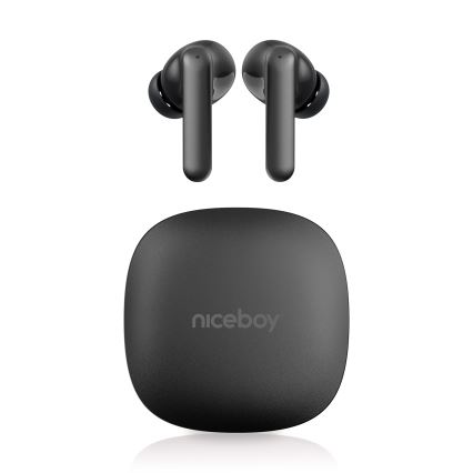 Niceboy Pins 4 PRO - Ecouteurs sans fil avec ANC 380 mAh + 2x 35 mAh IP54 noir