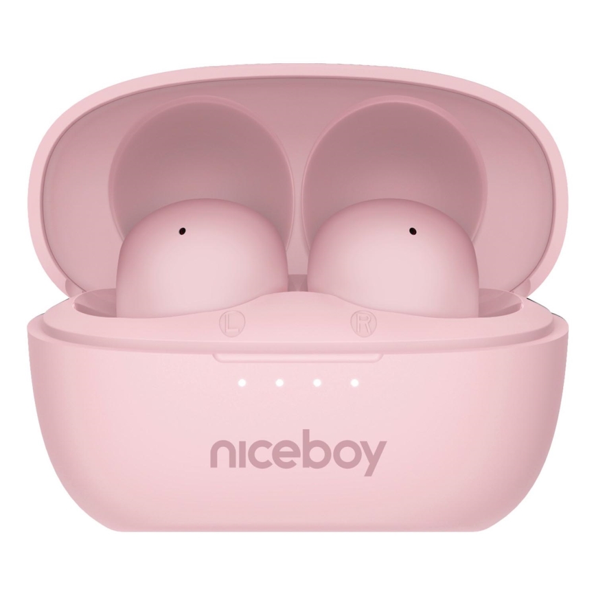 Niceboy Podsie 4 POP - Draadloze oordopjes 400 mAh + 2×40 mAh IPX4 roze