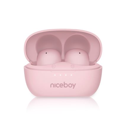 Niceboy Podsie 4 POP - Draadloze oordopjes 400 mAh + 2×40 mAh IPX4 roze