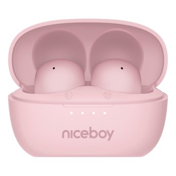 Niceboy Podsie 4 POP - Écouteurs sans fil 400 mAh + 2 × 40 mAh IPX4 rose