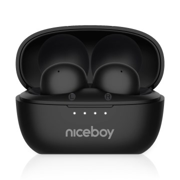 Niceboy Podsie 4 POP - Ecouteurs sans fil 400 mAh + 2x 40 mAh IPX4 noir