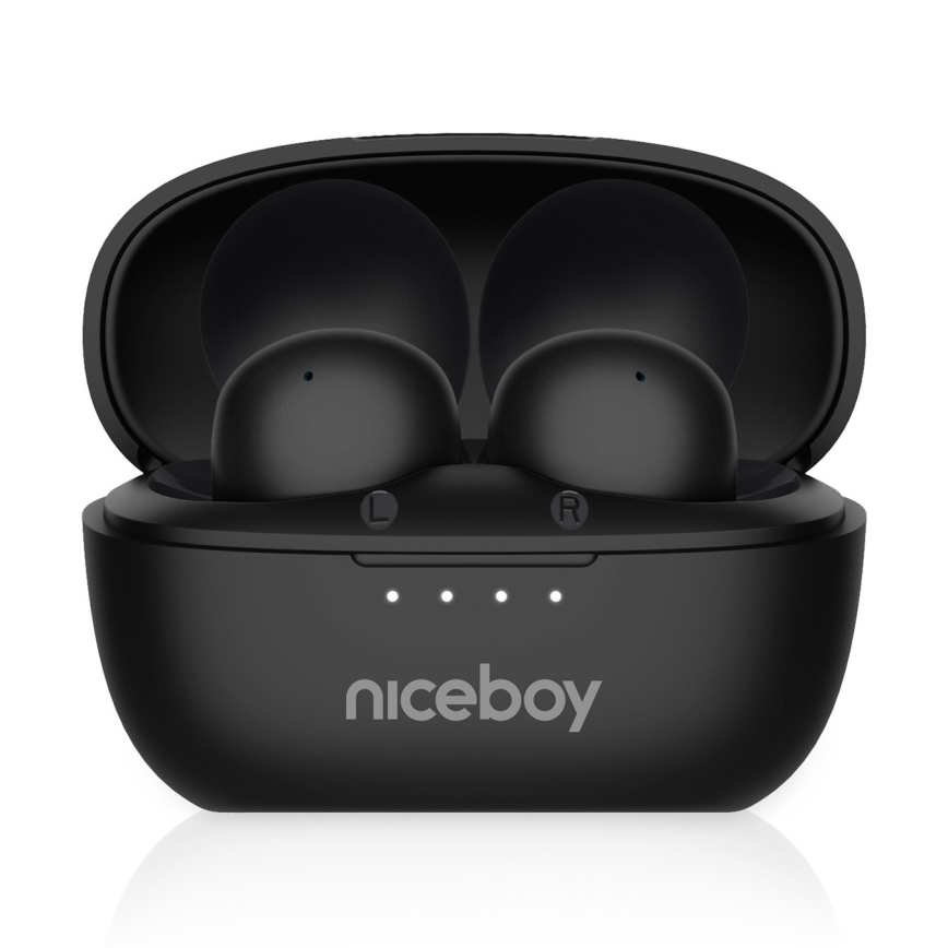 Niceboy Podsie 4 POP - Ecouteurs sans fil 400 mAh + 2x 40 mAh IPX4 noir