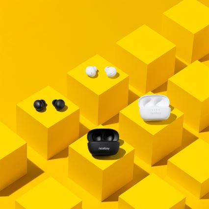 Niceboy Podsie 4 POP - Ecouteurs sans fil 400 mAh + 2x 40 mAh IPX4 noir