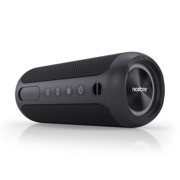 Niceboy Polaris - Enceinte sans fil LED avec un micro 30W/4000 mAh IPX7 noir