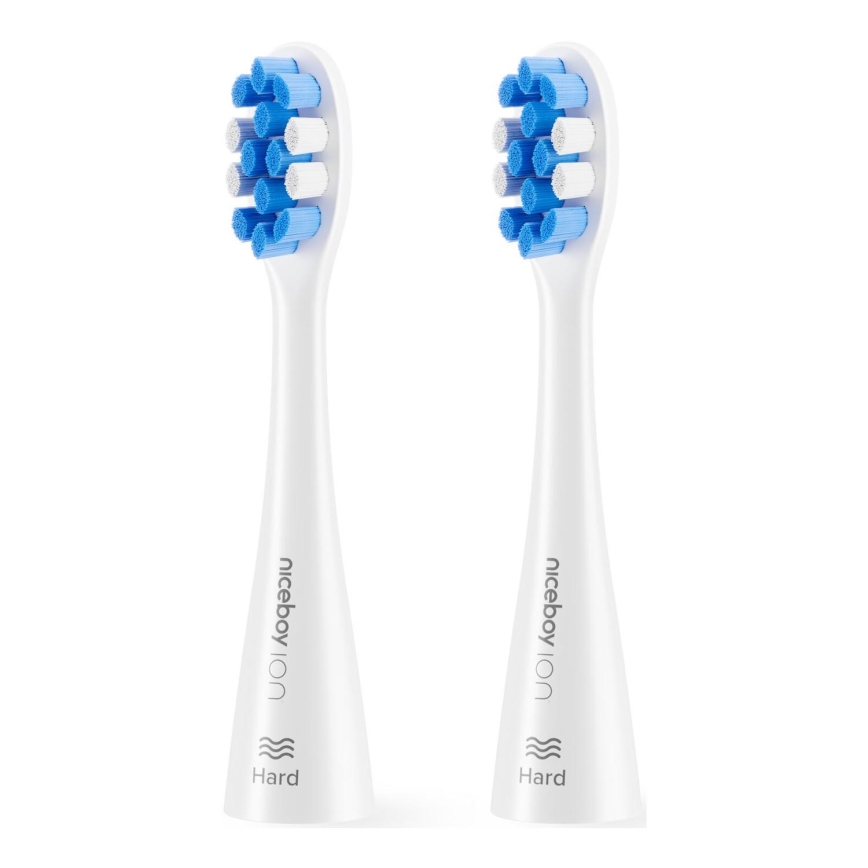 Niceboy - SET 2x Vervangende kop Hard voor tandenborstel ION Sonic en SmartSonic wit