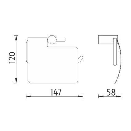 NIMCO BR 11055B-26 - Porte-papier toilette BORMO chrome brillant