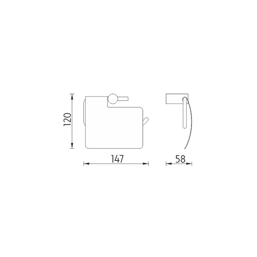 NIMCO BR 11055B-26 - Porte-papier toilette BORMO chrome brillant