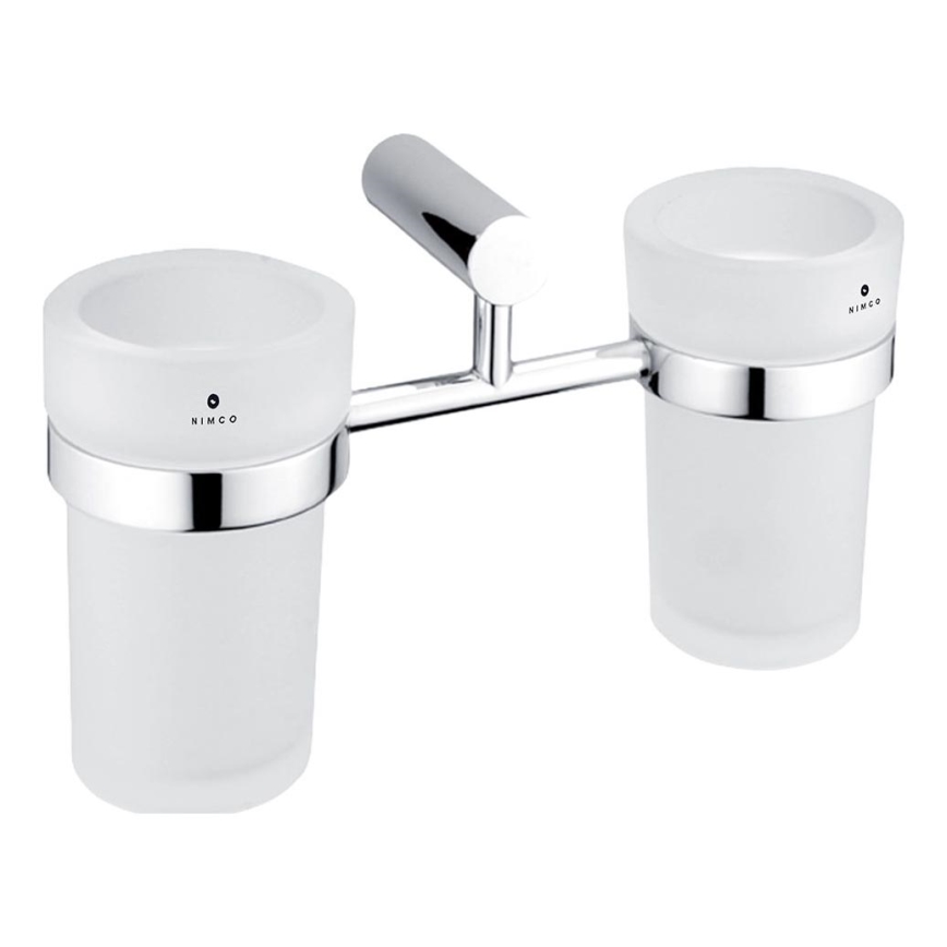 NIMCO BR 11058DW-26 - Tandenborstelhouder voor aan de muur BORMO mat glas/glanzend chroom