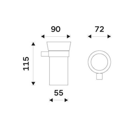 NIMCO BR 11058KU-26 - Tandenborstelhouder voor aan de muur BORMO wit/glanzend chroom
