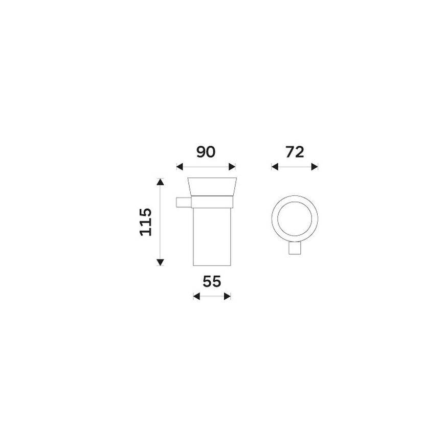 NIMCO BR 11058KU-26 - Tandenborstelhouder voor aan de muur BORMO wit/glanzend chroom