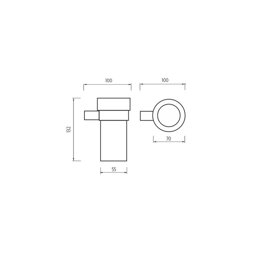 NIMCO BR 11058W-26 - Tandenborstelhouder voor aan de muur BORMO mat glas/glanzend chroom