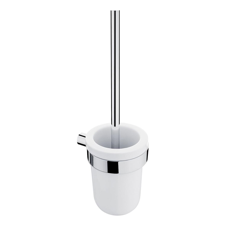 NIMCO BR 11094KU-26 - Brosse de toilette à fixation murale BORMO blanc/chrome brillant