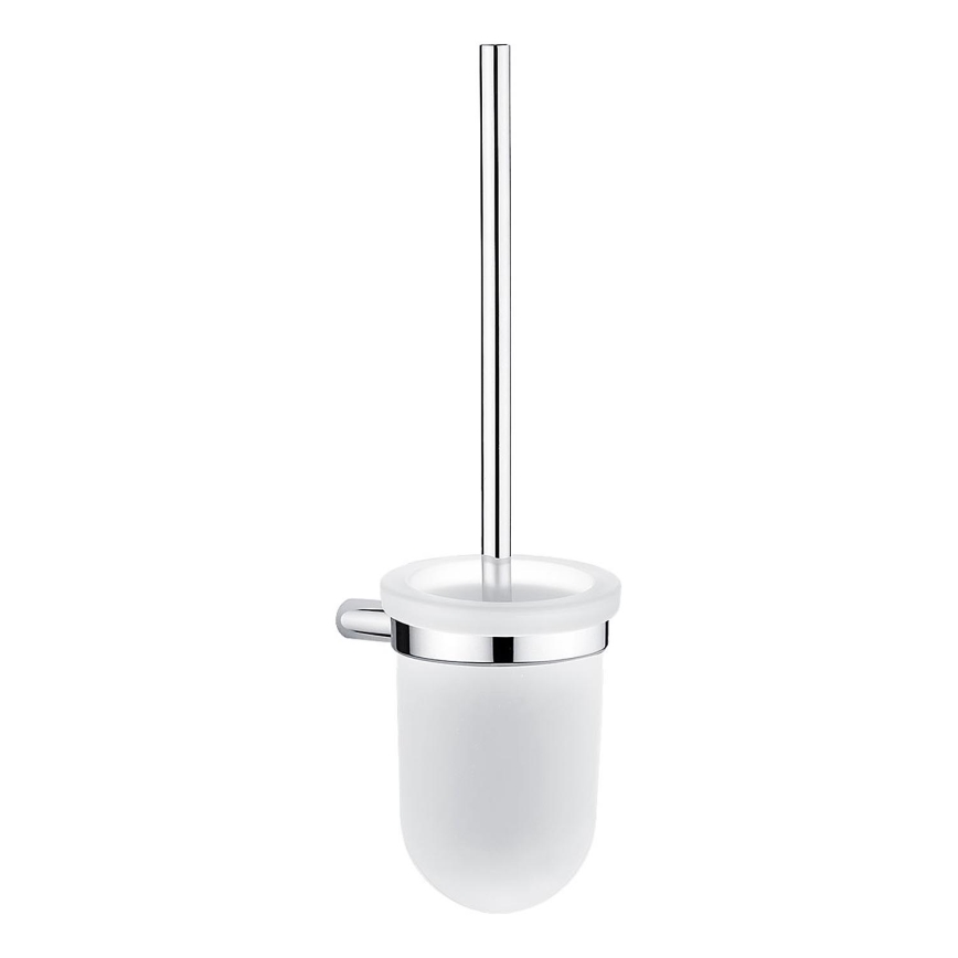 NIMCO BR 11094WN-26 - Brosse de toilette à fixation murale BORMO mat verre/chrome brillant
