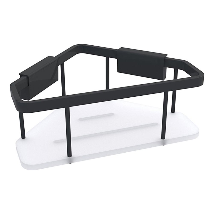 NIMCO Ki-14003-B-90 - Tablette murale de douche KIBO mat noir/blanc