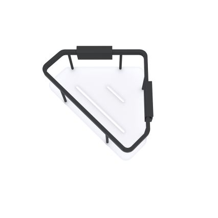 NIMCO Ki-14003-B-90 - Tablette murale de douche KIBO mat noir/blanc