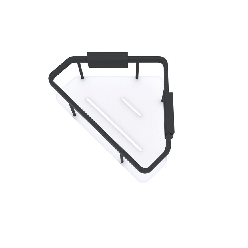 NIMCO Ki-14003-B-90 - Tablette murale de douche KIBO mat noir/blanc