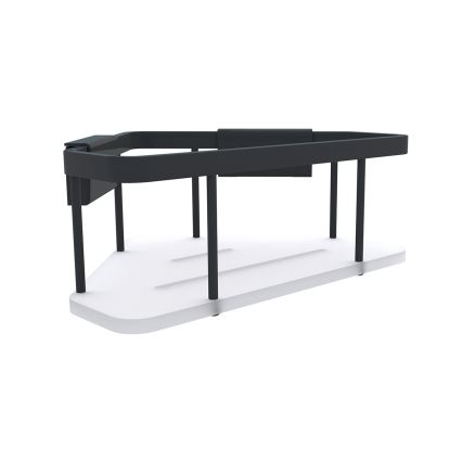 NIMCO Ki-14003-B-90 - Tablette murale de douche KIBO mat noir/blanc